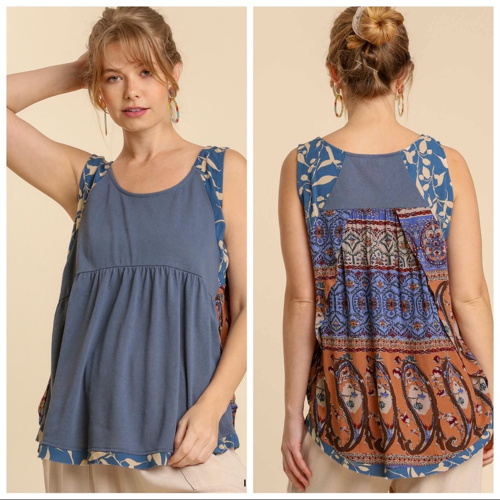 🆕 NWT Umgee Babydoll Boho Top
